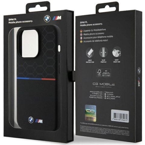 Etui BMW M Silicone Pattern MagSafe na iPhone 15 Pro - czarne BMW