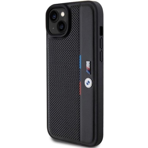 Etui BMW Perforated Tricolor Line na iPhone 15 Plus / 14 Plus - czarne BMW