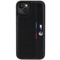 Etui BMW Perforated Tricolor Line na iPhone 15 Plus / 14 Plus - czarne BMW