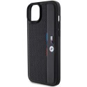 Etui BMW Perforated Tricolor Line na iPhone 15 Plus / 14 Plus - czarne BMW