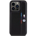 Etui BMW Perforated Tricolor Line na iPhone 15 Pro - czarne BMW