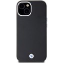 Etui BMW Signature Wrapped Metal MagSafe na iPhone 15 Plus / 14 Plus - czarne BMW