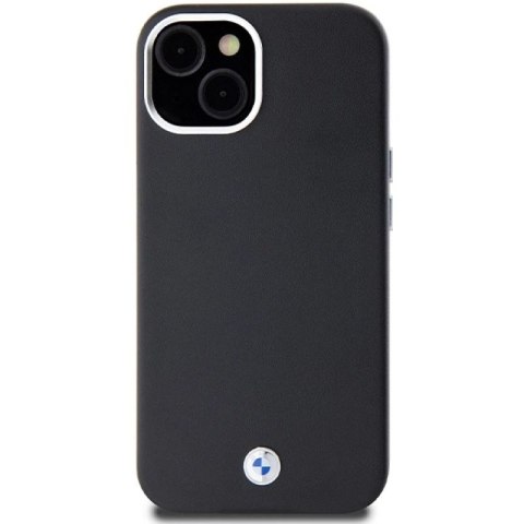 Etui BMW Signature Wrapped Metal MagSafe na iPhone 15 Plus / 14 Plus - czarne BMW