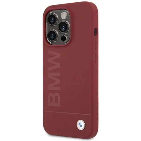 Etui BMW Silicone Big Logo MagSafe na iPhone 15 Pro - czerwone BMW