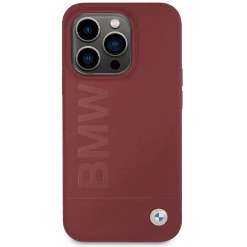 Etui BMW Silicone Big Logo MagSafe na iPhone 15 Pro - czerwone BMW