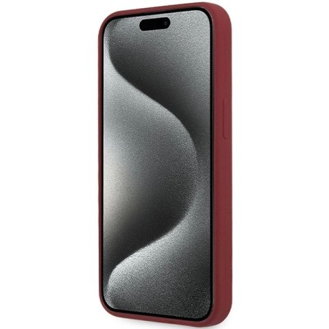 Etui BMW Silicone Big Logo MagSafe na iPhone 15 Pro - czerwone BMW