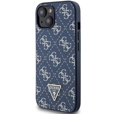 Etui Guess 4G Triangle Metal Logo na iPhone 15 Plus / 14 Plus - niebieskie Guess