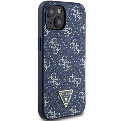 Etui Guess 4G Triangle Metal Logo na iPhone 15 Plus / 14 Plus - niebieskie Guess