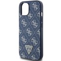 Etui Guess 4G Triangle Metal Logo na iPhone 15 Plus / 14 Plus - niebieskie Guess