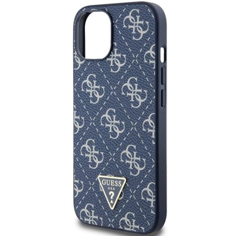 Etui Guess 4G Triangle Metal Logo na iPhone 15 Plus / 14 Plus - niebieskie Guess