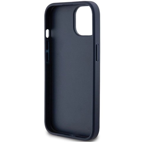 Etui Guess 4G Triangle Metal Logo na iPhone 15 Plus / 14 Plus - niebieskie Guess