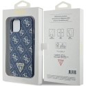 Etui Guess 4G Triangle Metal Logo na iPhone 15 Plus / 14 Plus - niebieskie Guess