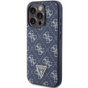 Etui Guess 4G Triangle Metal Logo na iPhone 15 Pro - niebieskie Guess