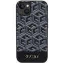 Etui Guess GCube Stripes MagSafe na iPhone 15 / 14 / 13 - czarne Guess