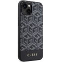 Etui Guess GCube Stripes MagSafe na iPhone 15 / 14 / 13 - czarne Guess