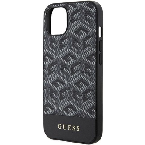 Etui Guess GCube Stripes MagSafe na iPhone 15 / 14 / 13 - czarne Guess