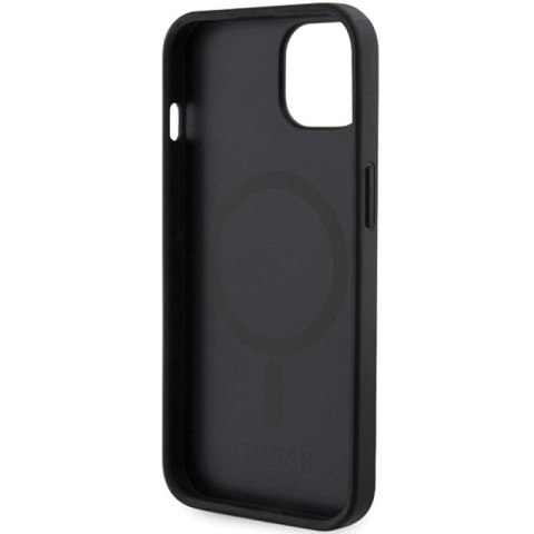 Etui Guess GCube Stripes MagSafe na iPhone 15 / 14 / 13 - czarne Guess