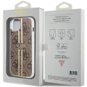 Etui Guess IML 4G Gold Stripe na iPhone 15 Plus / 14 Plus - brązowe Guess