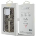 Etui Guess IML 4G Gold Stripe na iPhone 15 Pro - brązowe Guess