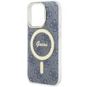 Etui Guess IML 4G MagSafe na iPhone 15 Pro - niebieskie Guess