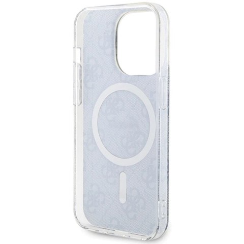 Etui Guess IML 4G MagSafe na iPhone 15 Pro - niebieskie Guess