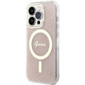 Etui Guess IML 4G MagSafe na iPhone 15 Pro - różowe Guess