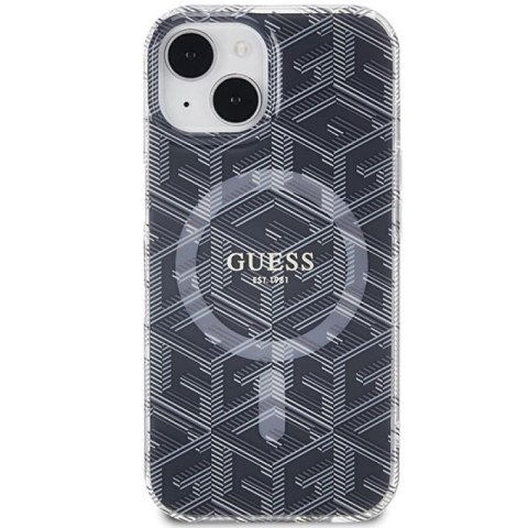 Etui Guess IML GCube MagSafe na iPhone 15 / 14 / 13 - czarne Guess
