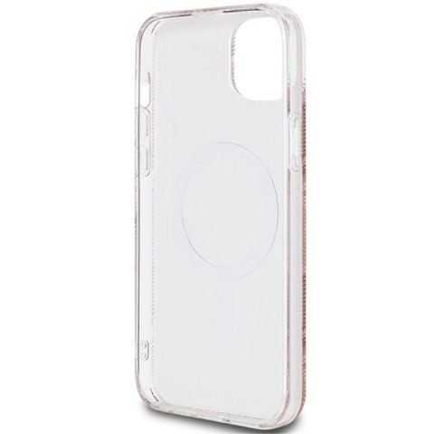 Etui Guess IML GCube MagSafe na iPhone 15 Plus / 14 Plus - brązowe Guess