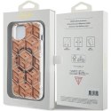 Etui Guess IML GCube MagSafe na iPhone 15 Plus / 14 Plus - brązowe Guess