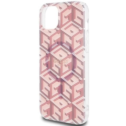 Etui Guess IML GCube MagSafe na iPhone 15 Plus / 14 Plus - różowe Guess