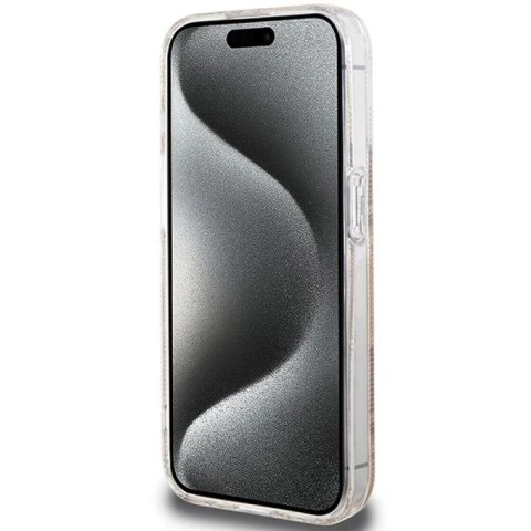 Etui Guess IML GCube MagSafe na iPhone 15 Pro Max - brązowe Guess