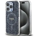 Etui Guess IML GCube MagSafe na iPhone 15 Pro Max - czarne Guess
