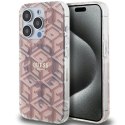 Etui Guess IML GCube MagSafe na iPhone 15 Pro Max - różowe Guess
