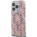 Etui Guess IML GCube MagSafe na iPhone 15 Pro Max - różowe Guess