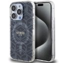 Etui Guess IML GCube MagSafe na iPhone 15 Pro - czarne Guess