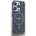 Etui Guess IML GCube MagSafe na iPhone 15 Pro - czarne Guess