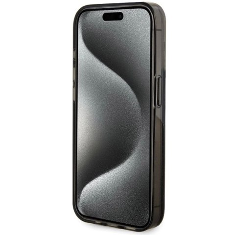 Etui Guess Liquid Glitter Gold Stripes na iPhone 15 Pro - czarne Guess