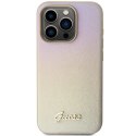 Etui Guess Saffiano Iridescent Script na iPhone 15 Pro - złote Guess