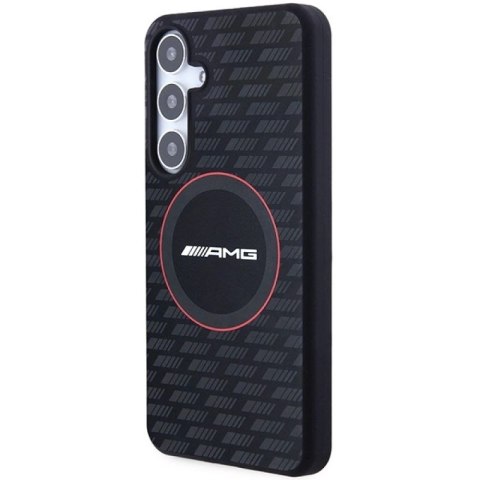 Etui AMG Silicone Carbon Pattern MagSafe na Samsung Galaxy S24+ - czarne Mercedes