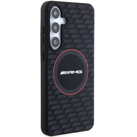 Etui AMG Silicone Carbon Pattern MagSafe na Samsung Galaxy S24 - czarne Mercedes