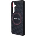 Etui AMG Silicone Carbon Pattern MagSafe na Samsung Galaxy S24 - czarne Mercedes