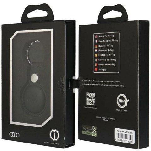Etui Audi Synthetic Leather na AirTag - czarne Audi