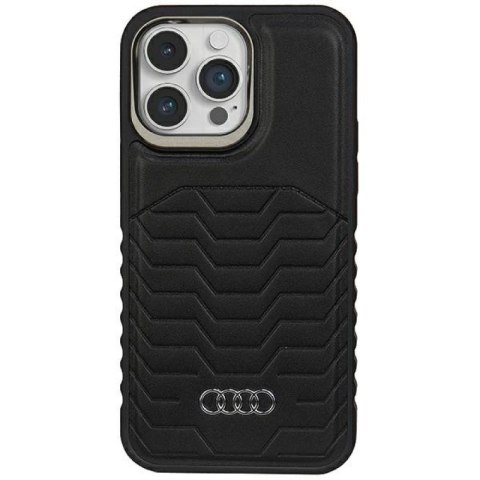 Etui Audi Synthetic Leather z MagSafe na iPhone 14 Pro - czarne Audi