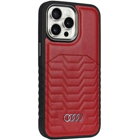 Etui Audi Synthetic Leather z MagSafe na iPhone 14 Pro - czerwone Audi