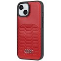 Etui Audi Synthetic Leather z MagSafe na iPhone 15 Plus / 14 Plus - czerwone Audi