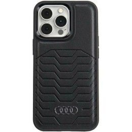 Etui Audi Synthetic Leather z MagSafe na iPhone 15 Pro - czarne Audi