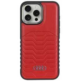 Etui Audi Synthetic Leather z MagSafe na iPhone 15 Pro - czerwone Audi