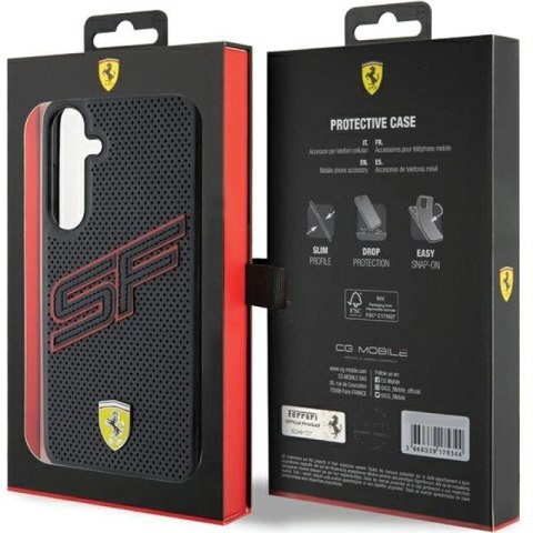 Etui Ferrari Big SF Perforated na Samsung Galaxy S24 - czarne Ferrari