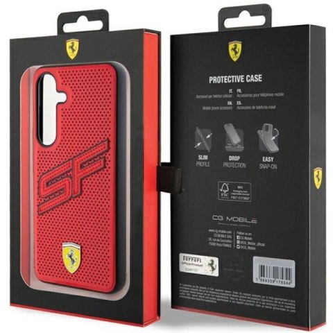 Etui Ferrari Big SF Perforated na Samsung Galaxy S24+ - czerwone Ferrari