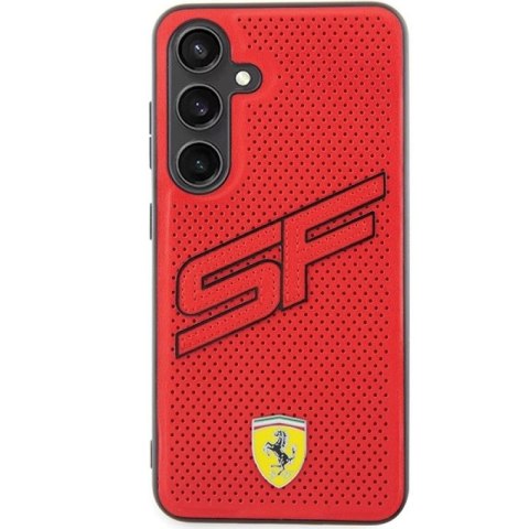 Etui Ferrari Big SF Perforated na Samsung Galaxy S24 - czerwone Ferrari